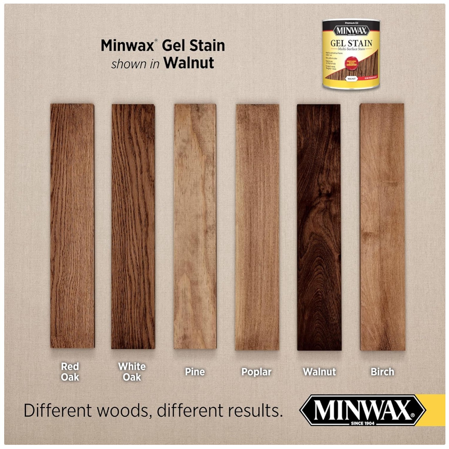 Walnut Gel Stain Quart - Non-Drip Formula gallery