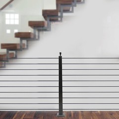 36″x2″x2″ Cable Railing Post Deck Railing kit Fence Stainless Pre-drilled Holes