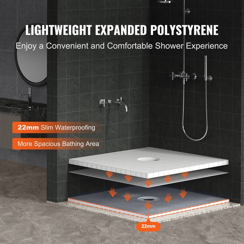 Lightweight Shower Pan Kit, Easy Installation Without Mortar gallery