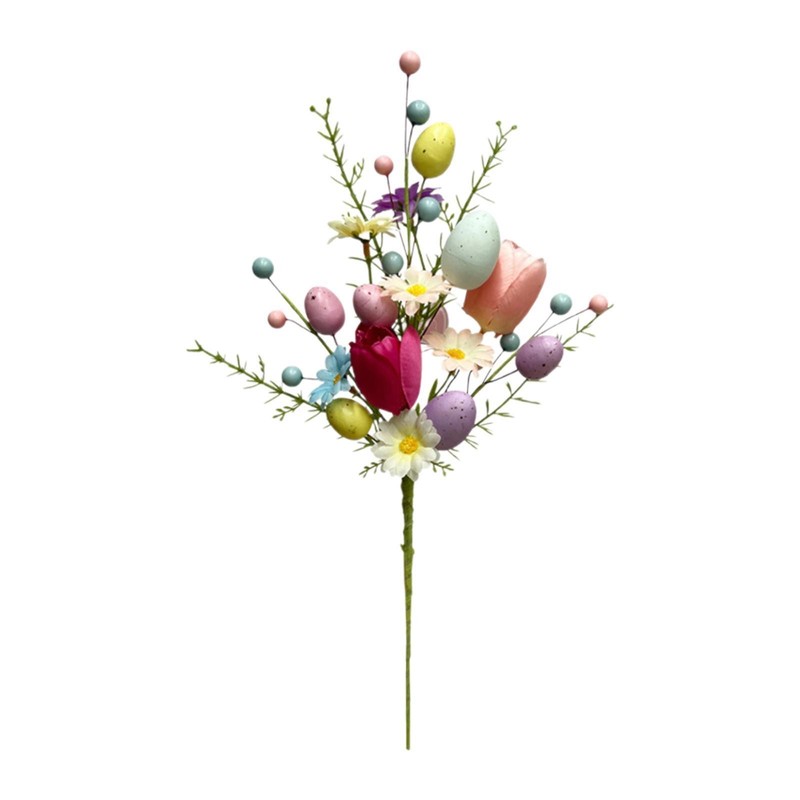 Easter Egg Stem Bouquet Decorative Colorful Berries Twig Floral Pick Branch for gallery