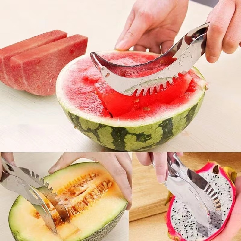 Watermelon Slicer Cutter Knife Server Corer Scoop Kitchen Knife Tools gallery