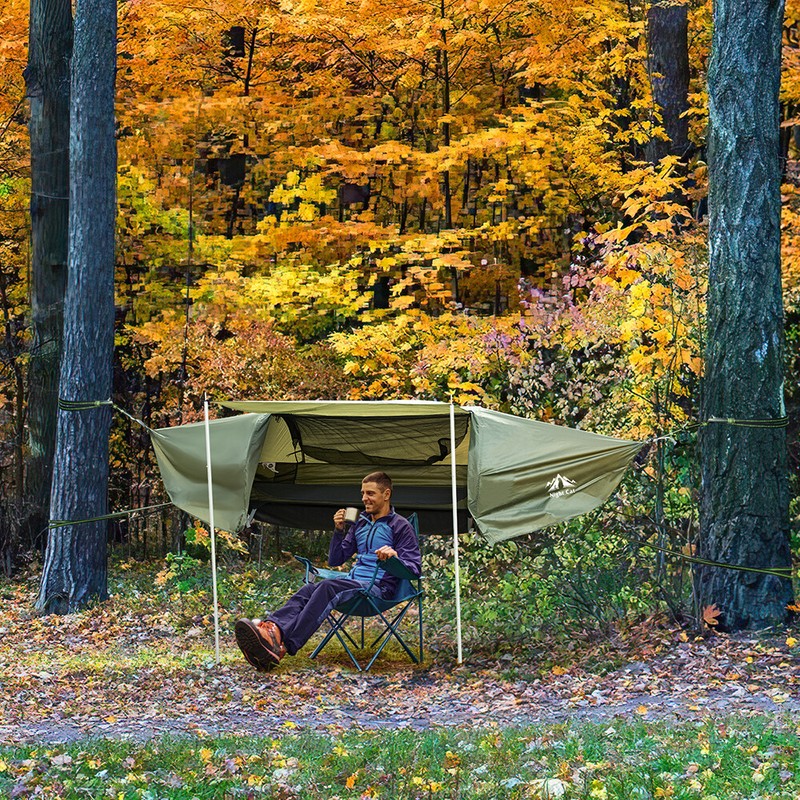 Camping Hammock, Portable Flat Lay Hammocks for 1 Person Backpacking Hiking gallery