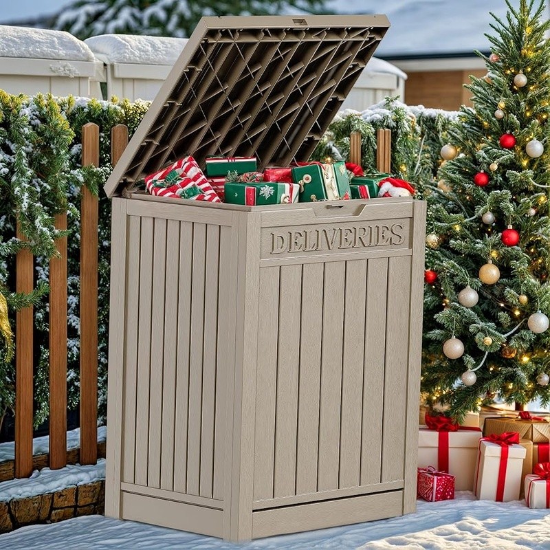 Lockable Outdoor Parcel Delivery Box Durable Weatherproof Resin Storage Solution gallery