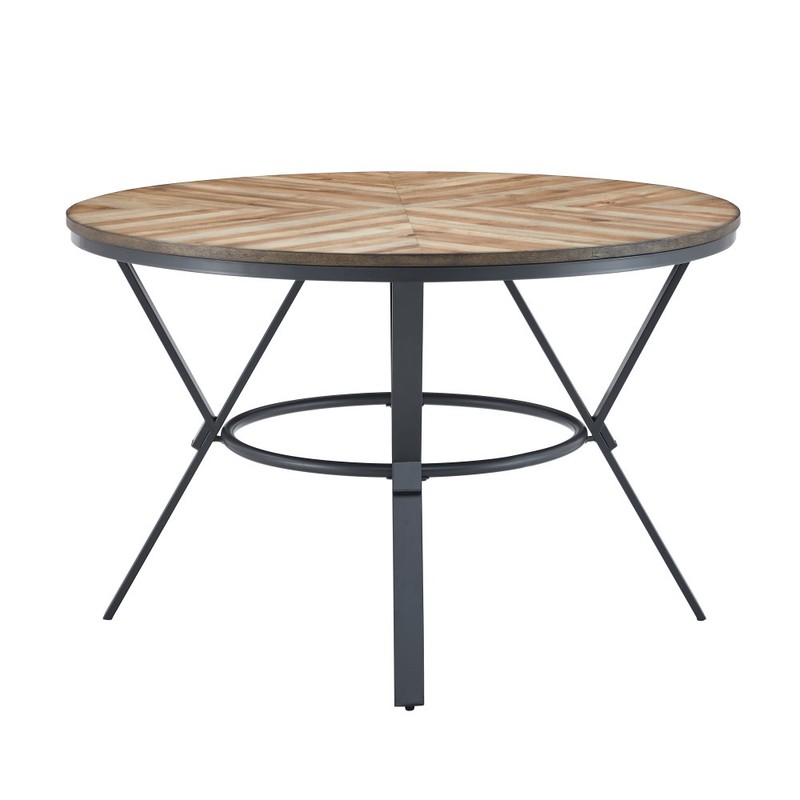 Indoor Dining Table Featuring four metal legs Light birch finish Mixed materials gallery