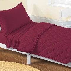 4-Piece Microfiber Toddler Bedding Set, Breathable Crib Sheet Set, 15 Colors