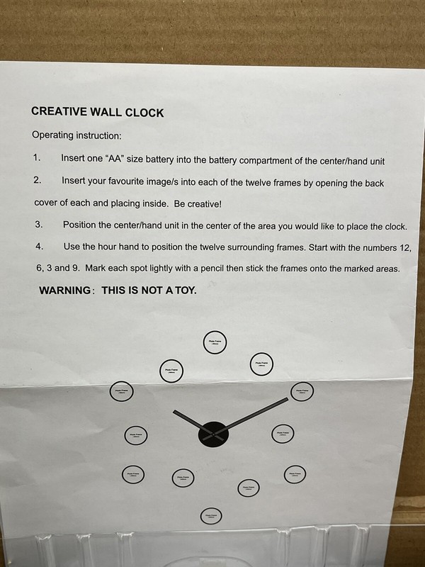Urban Barn Creative Wall Clock Custom Picture Frames Custom Black Battery￼￼ gallery