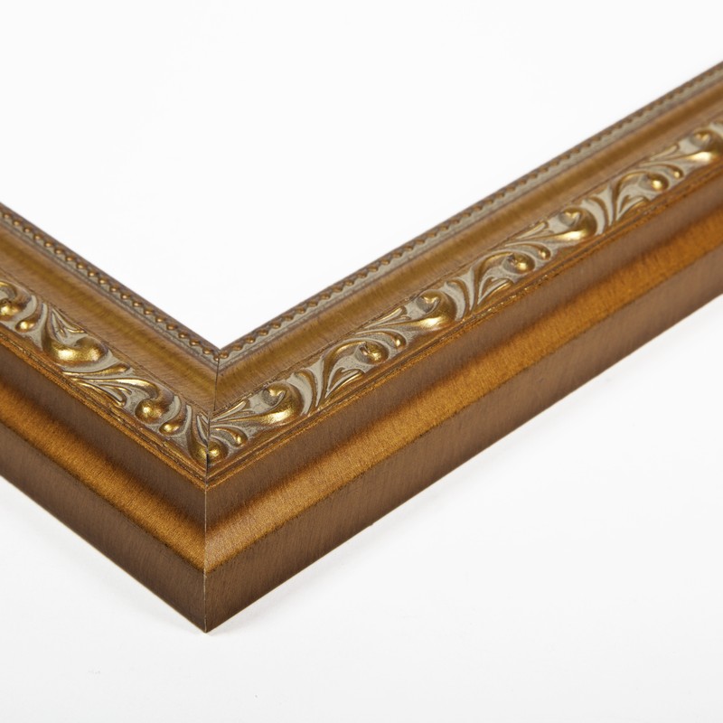 ArtToFrames 1.4" Custom Poster Frame Gold with beads 4139 Large gallery