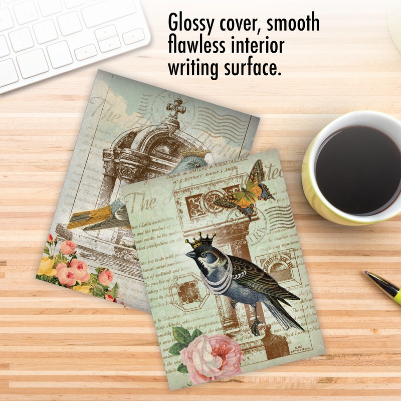 10 Assorted All Occasion Blank Note Cards with Envelopes - ROYAL BIRDS M2343OCB gallery