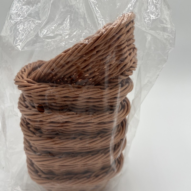 Creative Minds Square Woven Basket Plastic Set Of 6 MTC 88 gallery