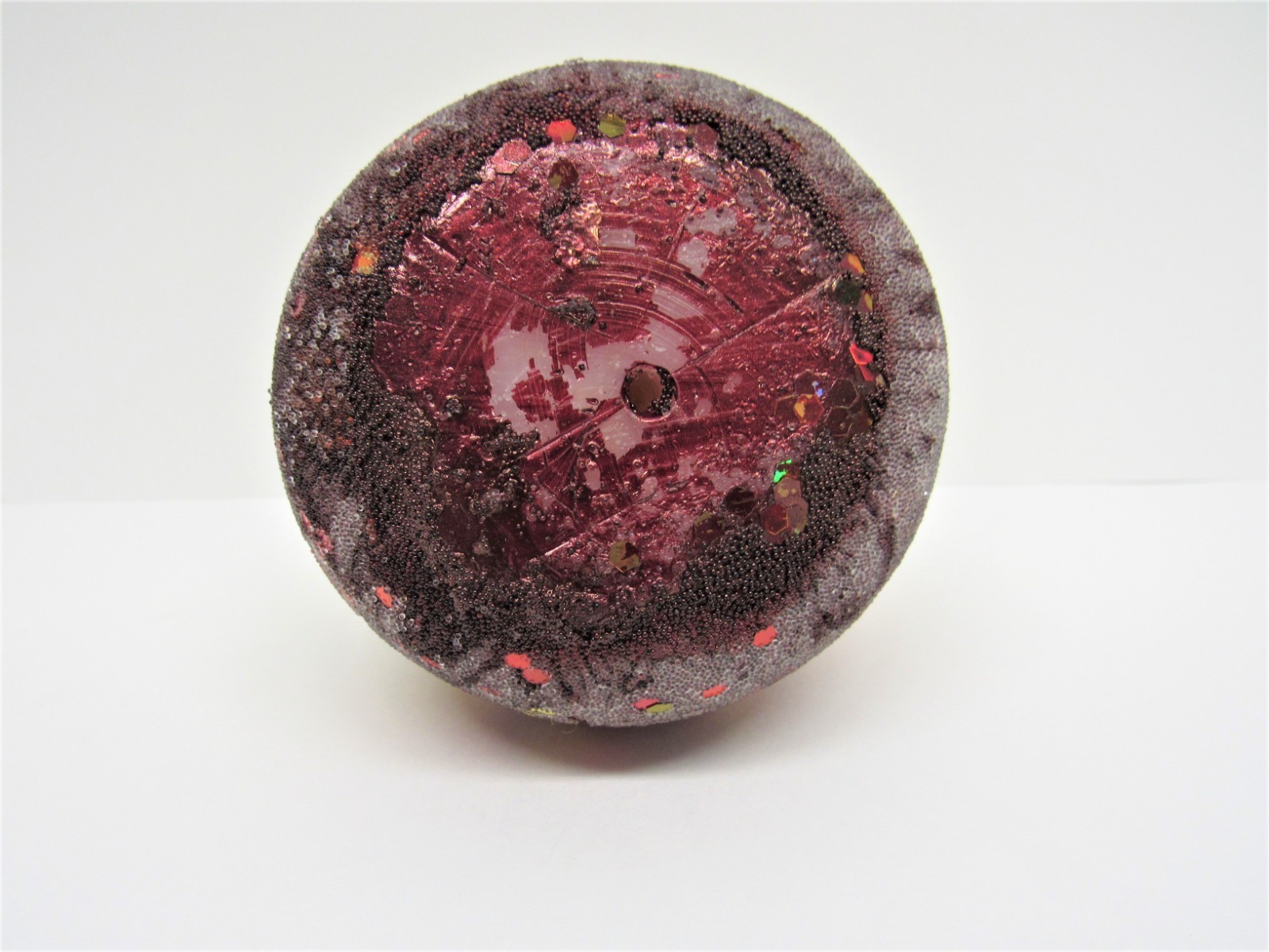 Colorful Holiday Decor - Beaded Sparkle Pear Candle - NEW, Open Box gallery