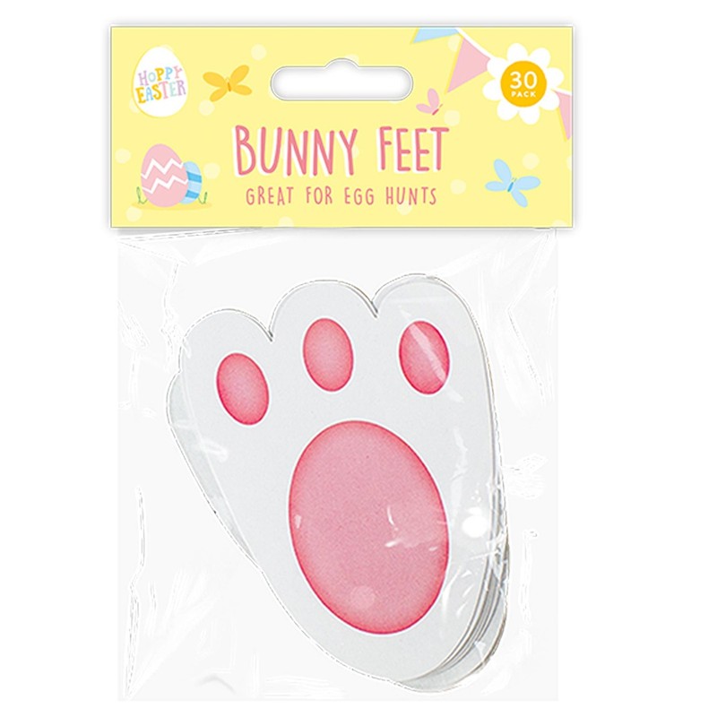 Easter Bunny Footprints 30 Pack Egg Hunt Fun and Games 11cm x 8cm gallery