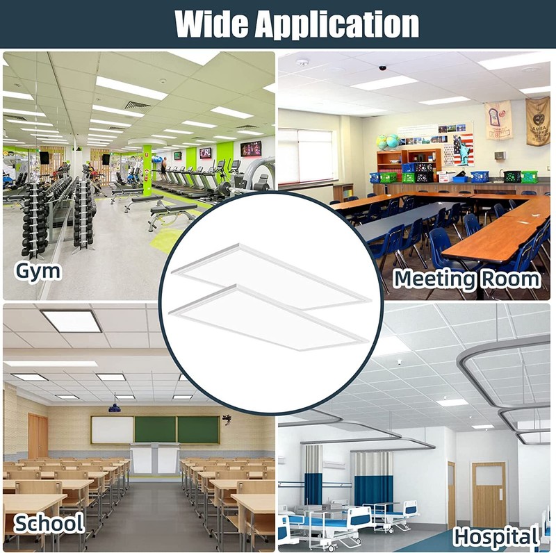 75W 2x4 LED Flat Panel, Edge-Lit, 0-10V Dimmable, 8400 lm, 120V-277V,5000K White gallery
