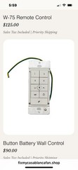 Casablaca Universal Button Battery Switch