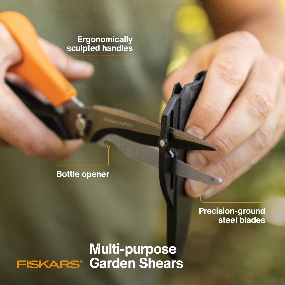 Fiskars Multipurpose Straight Blade Garden Shears, Black and Orange gallery