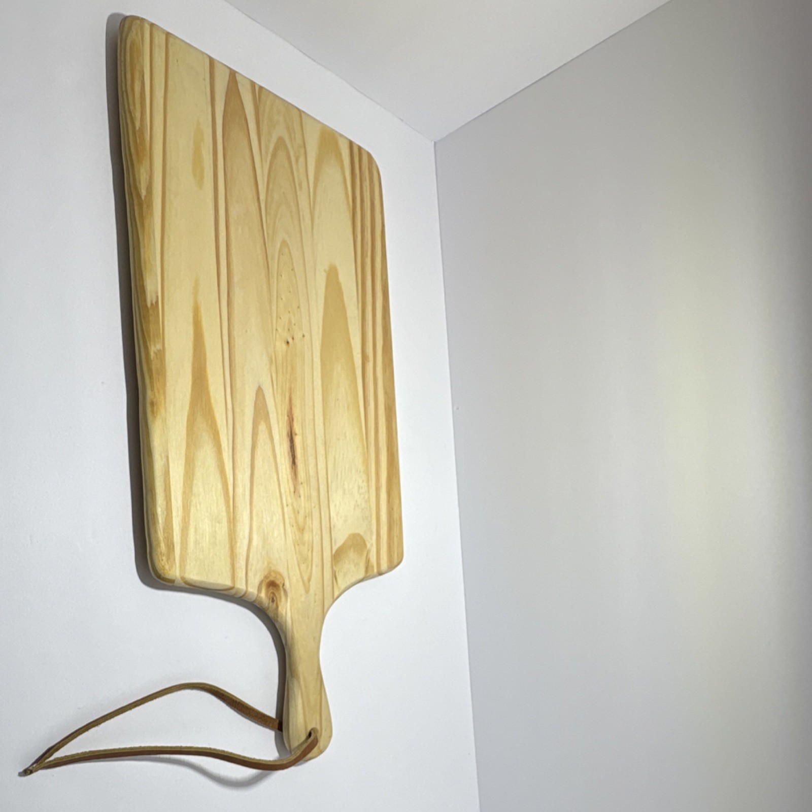 Wood Cutting Board Rectangle Brown Light Handle Solid Plain Easy Grip gallery