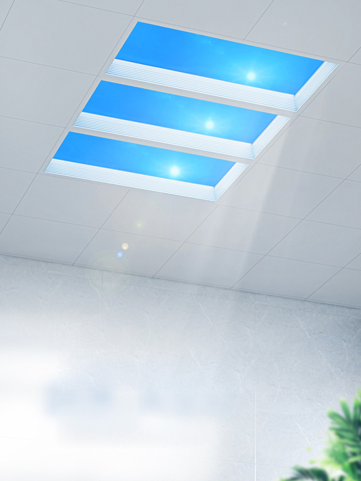 72W LED Clear Sky Light Panel Sunshine Ceiling Light Dimmable Roof Window Lamp gallery