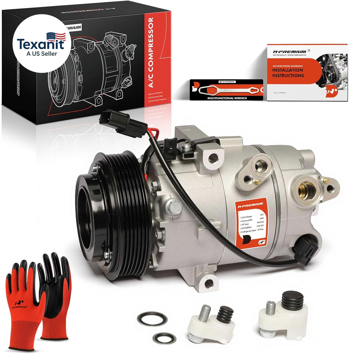 Air Conditioner AC Compressor with Clutch Compatible with Kia Forte 2022 2023 20 gallery