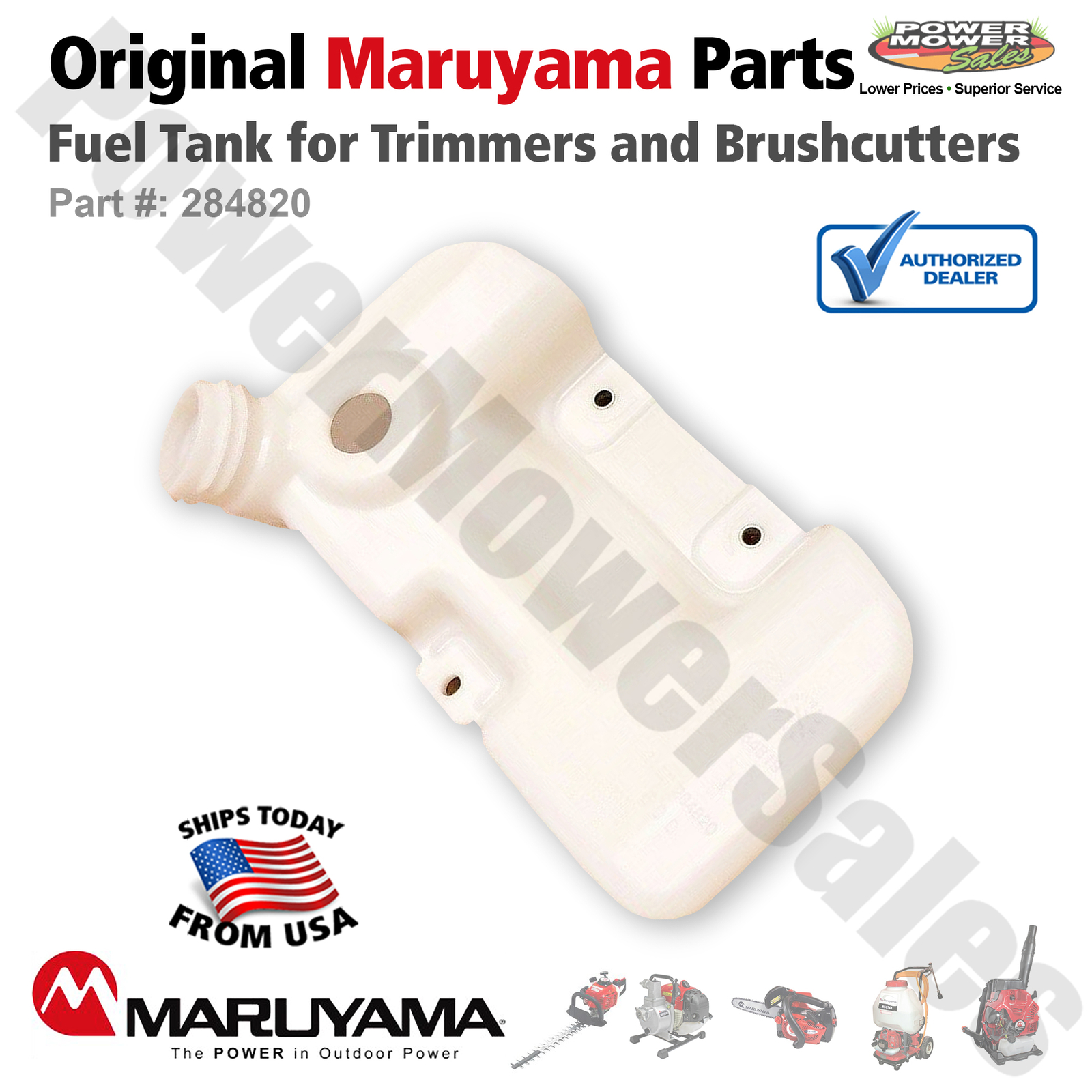 Genuine OEM Maruyama Fuel Tank for Trimmers and Brushcutters / B27L, 284820 gallery
