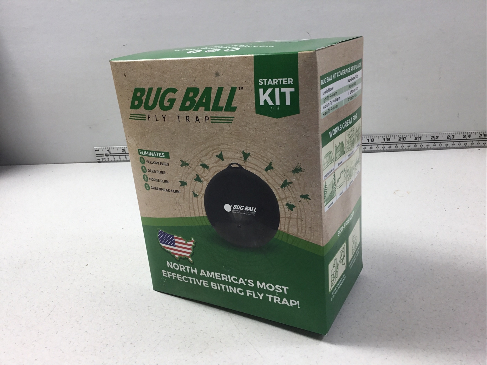 Bug Ball Fly Trap 1 Starter Kit Yellow Horse Deer Greenhead ECO Flies Cather gallery