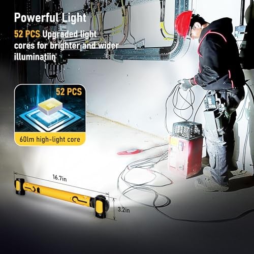 Work Light for Mechanic,LED Work Lights,5400mAh Rechargeable 3200LM Yellow gallery