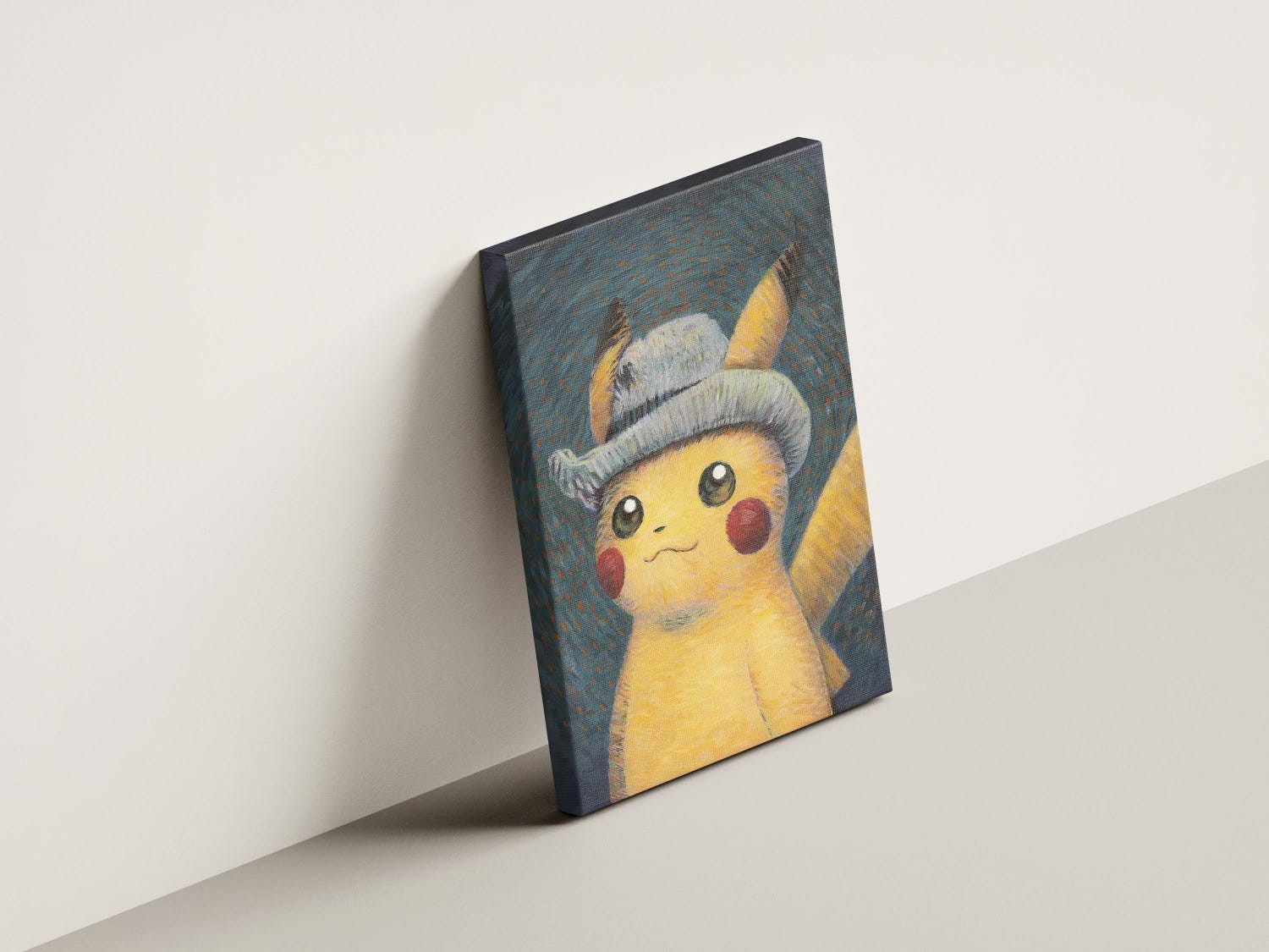 Pikachu Van Gogh Canvas Poster – Portrait Style Wall Art, Ready to Hang gallery