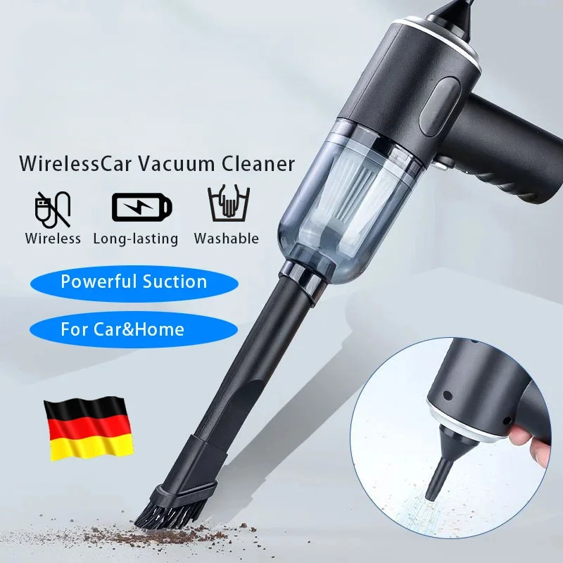 9000Pa Wireless Car Vacuum Cleaner USB Charging 1200mAh Portable Cleaning Applia gallery