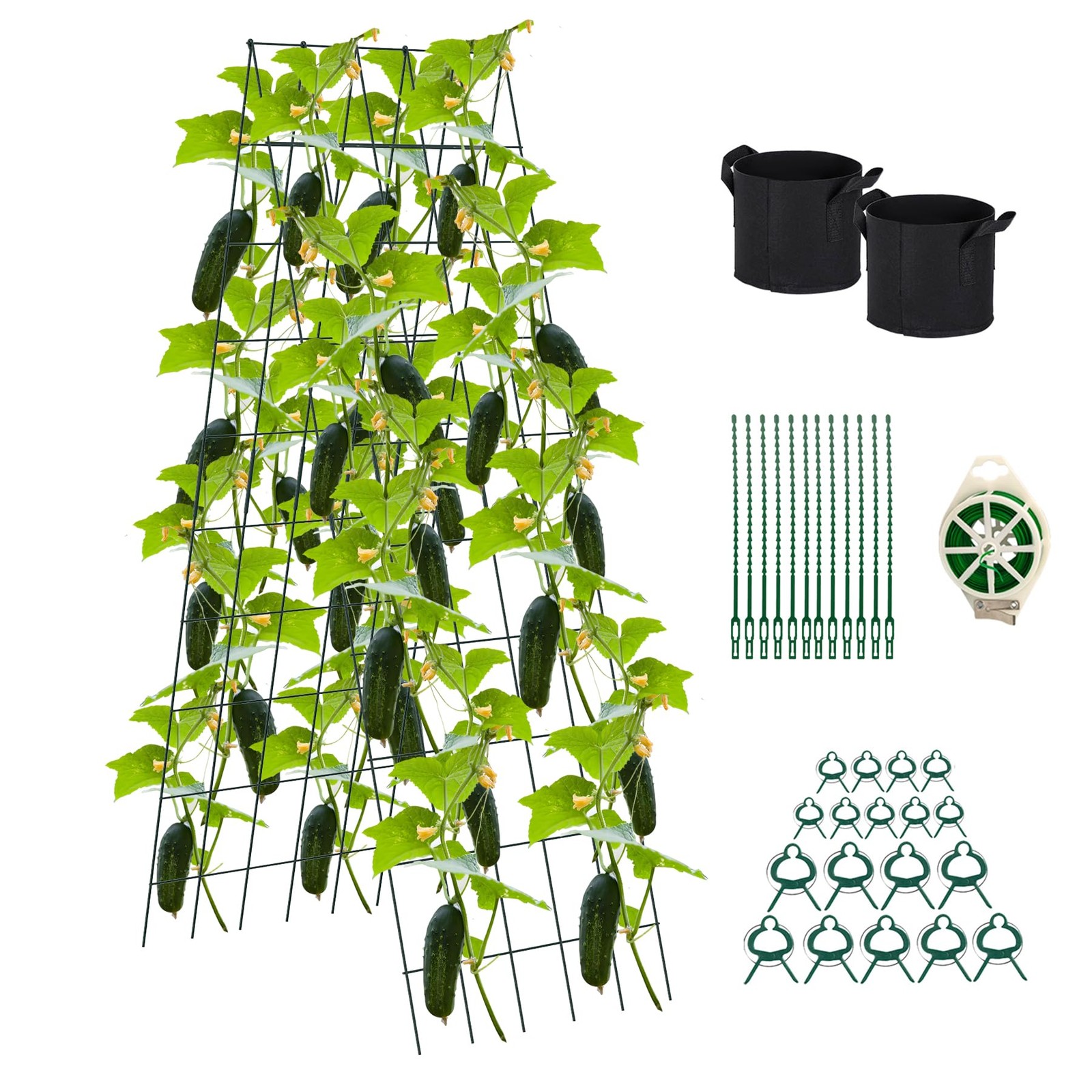 Garden Trellis Cucumber Foldable 64 H x 20 W A Frame Climbing Plant Toriexon gallery
