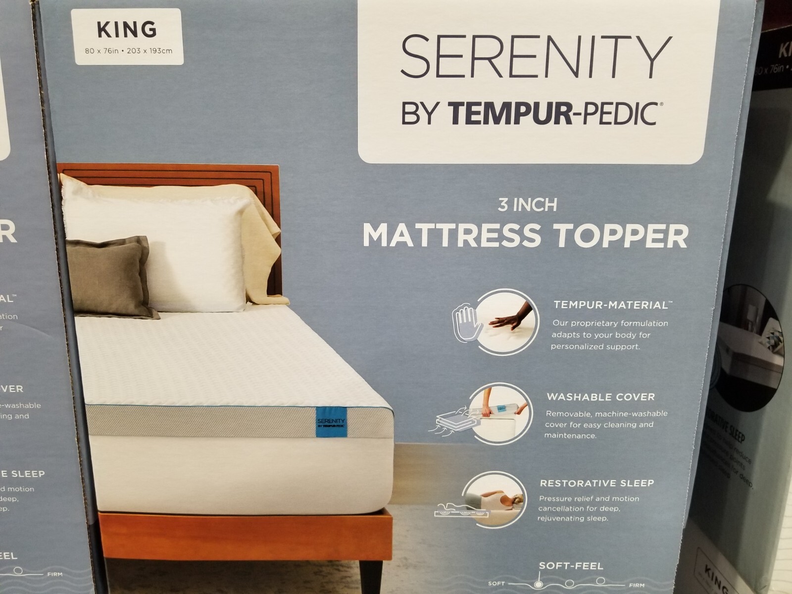 Serenity Tempur-Pedic Memory Foam Mattress Topper Queen New gallery