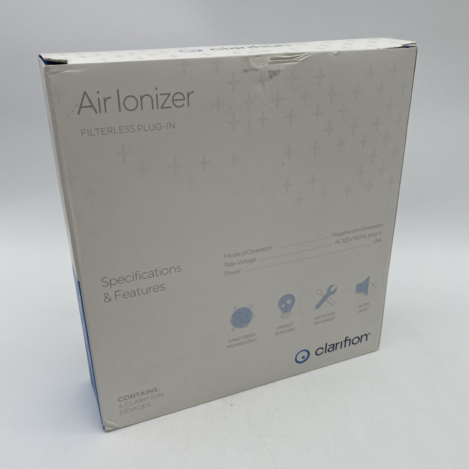 1 Clarifion 6-Pack GL-139 Filterless Air Ionizers Home Negative Ion Filtration gallery