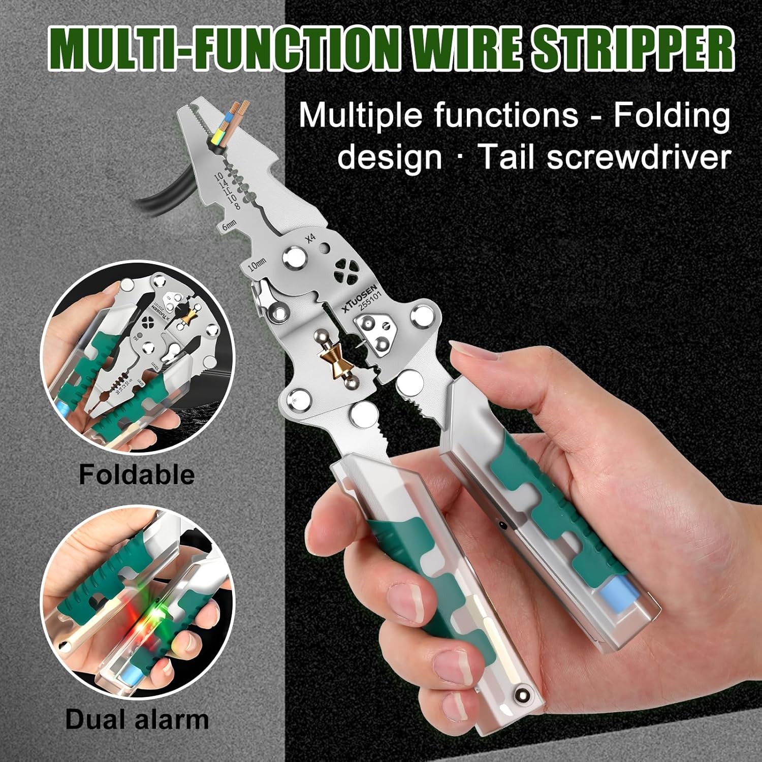 18-in-1 Voltage Tester Wire Stripper Insulated Handle Electrical Safety FreeShip gallery