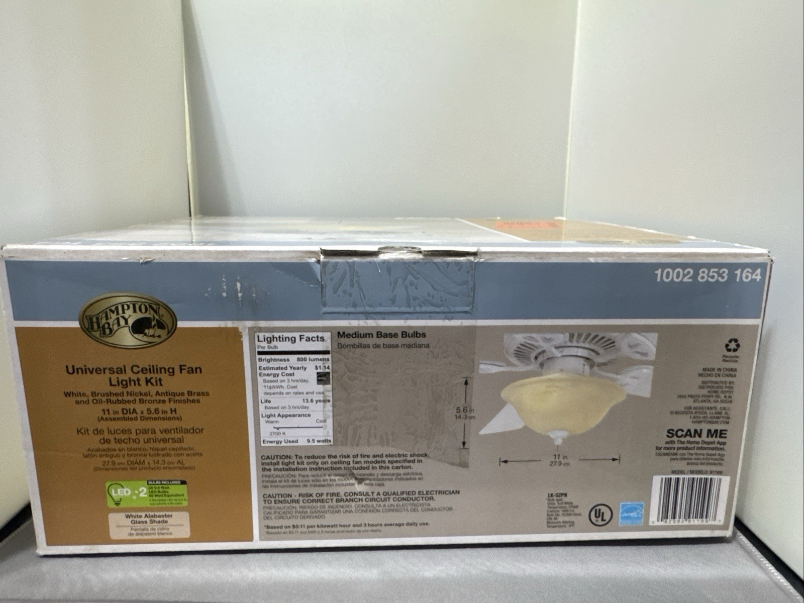 Hampton Bay Universal LED Ceiling Fan Light Kit Multiple Finials included L@@K gallery