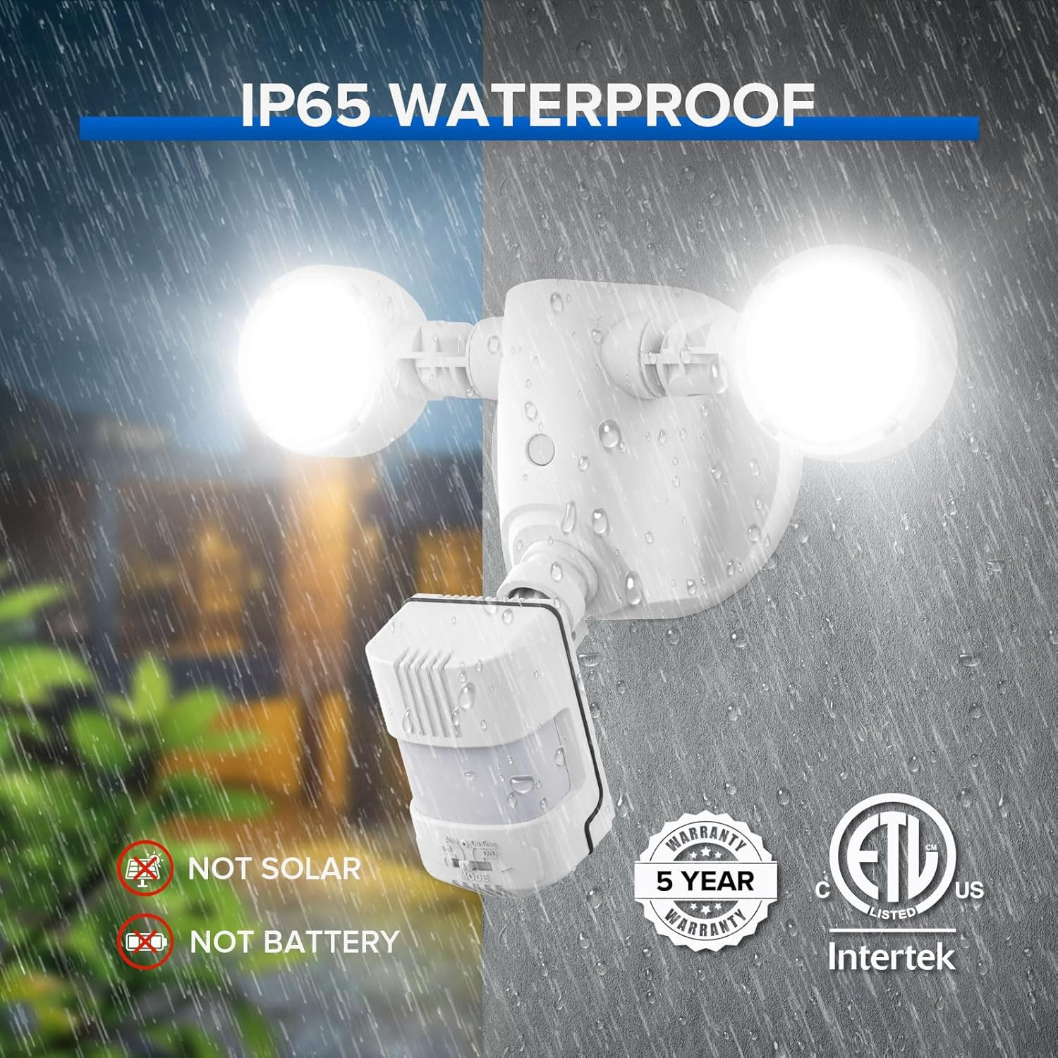 SANSI 25W 3000lm LED Security Lights Motion Sensor Outdoor Yard Lamp Flood Light gallery