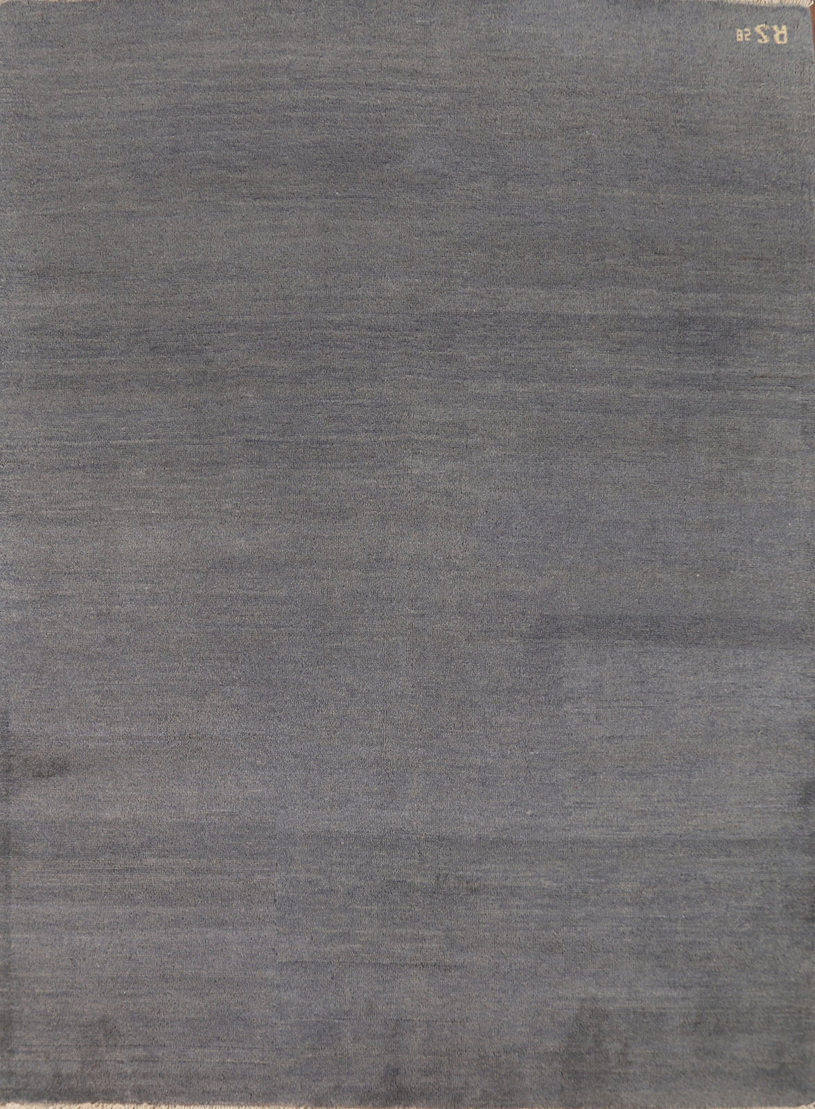 Premium Quality Gabbeh Solid Design Wool Foyer Rug - Greys & Charcoal 5x6 ft gallery