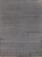 Premium Quality Gabbeh Solid Design Wool Foyer Rug – Greys & Charcoal 5×6 ft