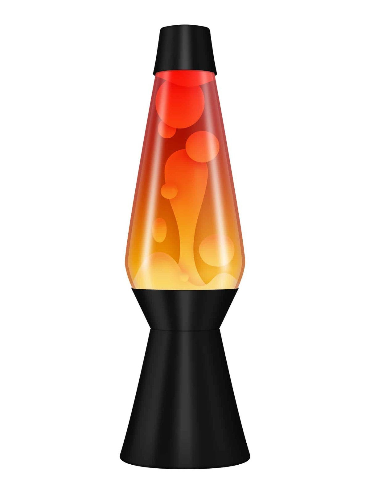 Custom Cool 27" LAVA Lamp - Black Base/Cap White Wax/Red, Orange, Yellow gallery