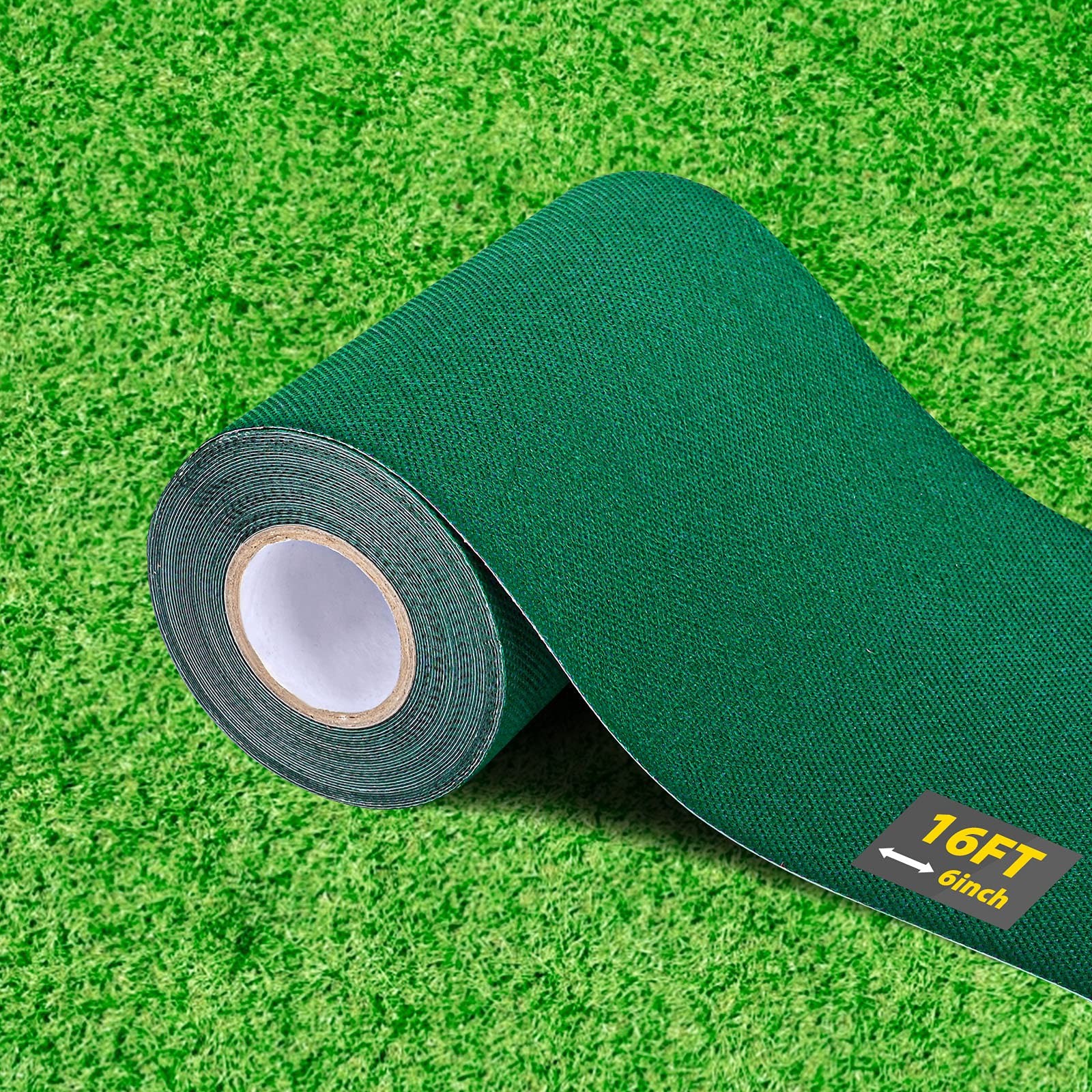 Artificial Grass Seam Tape- 6 Inch Width x 196 6" x 16'4" (No), Green gallery
