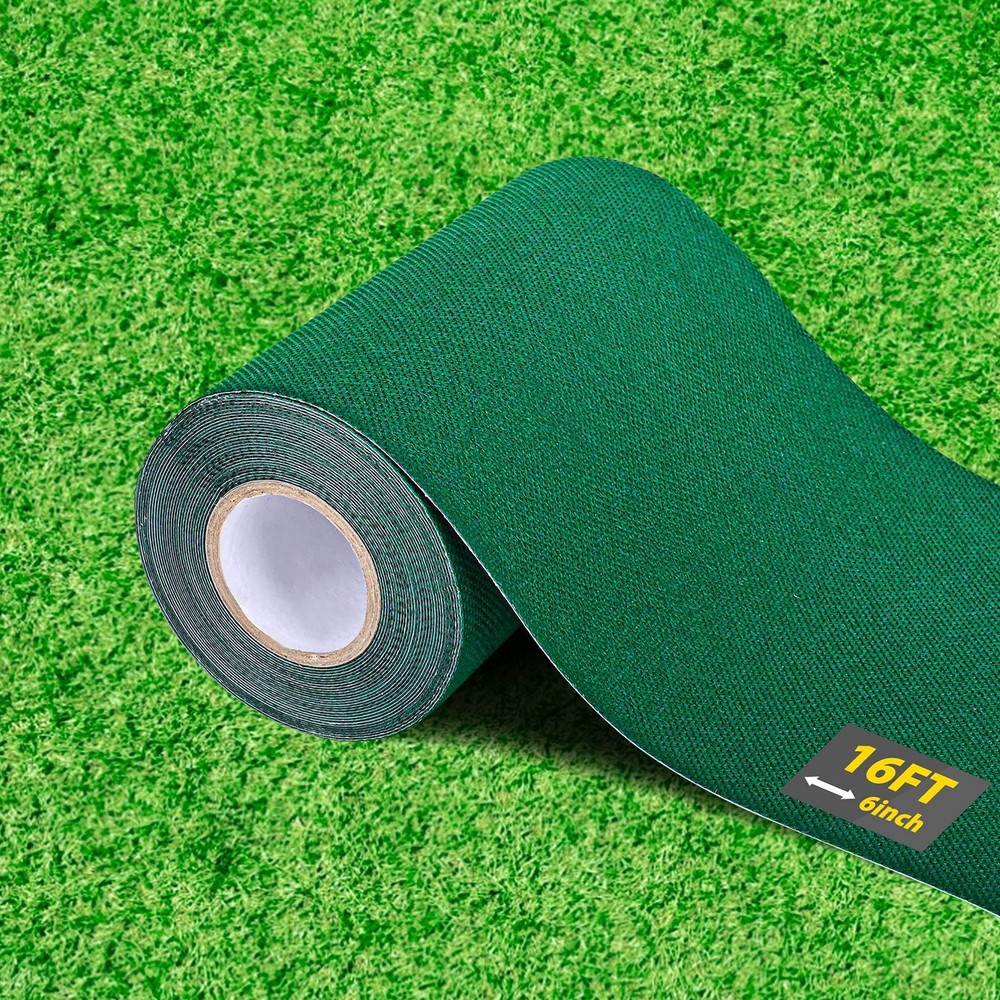 Artificial Grass Seam Tape- 6 Inch Width x 196 6" x 16'4" (No), Green