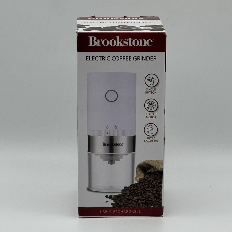 Brookstone Electric Coffee Grinder USB-C Rechargeable Stainless Steel gallery