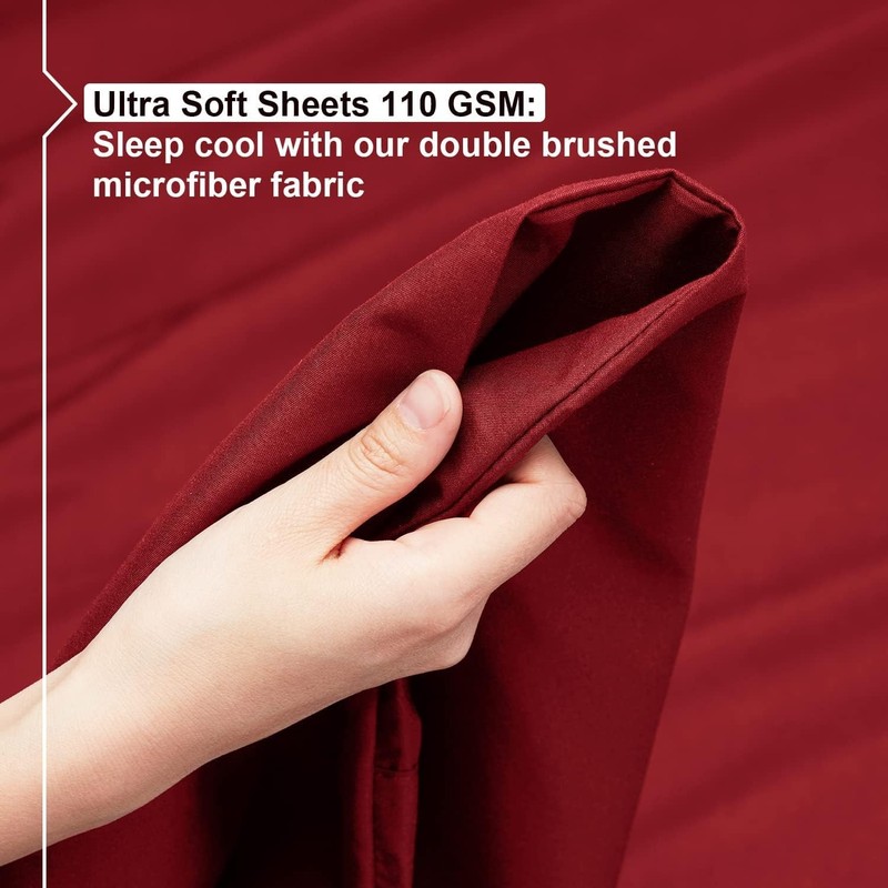 Empyrean Queen Sheets - 4 PC Super Soft Bed Sheets Queen Size - Double Brushe... gallery