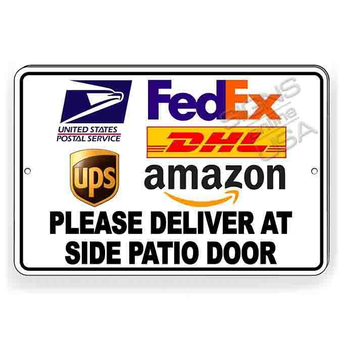 Deliver All Packages Side Patio Door Metal Sign Or Decal 6 SIZES delivery SI338 gallery