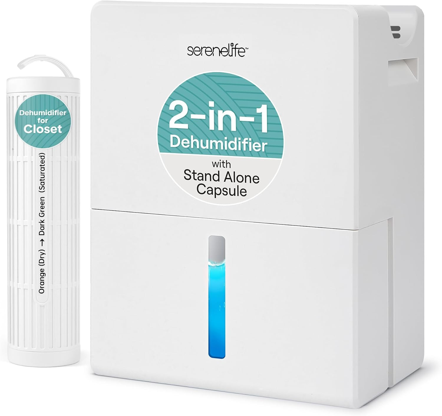 2-In-1 91 Oz Dehumidifier for Home, Bedroom, Bathroom, Basement with Removable C gallery
