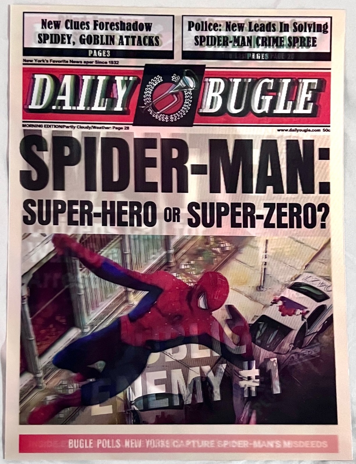 Marvel,Spider Man,Poster 3D Effect, 3 images in one, 3D Lenticular Effect. gallery