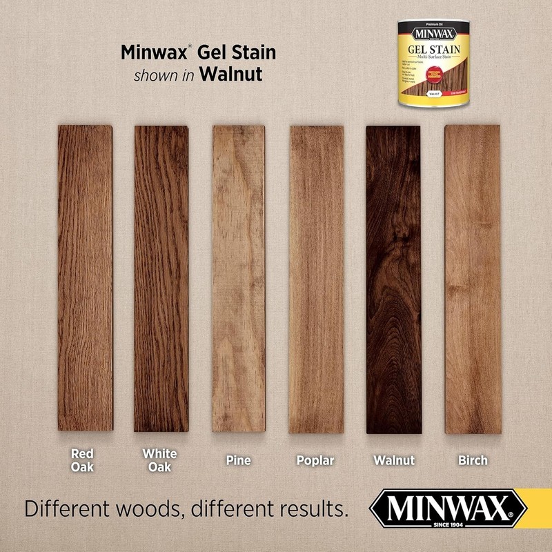 Walnut Gel Stain Quart - Non-Drip Formula gallery