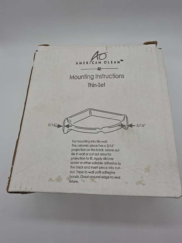 American Olean Off White Ceramic Tile Corner Shelf 7 X 7 AO10BA765CC1P2 gallery