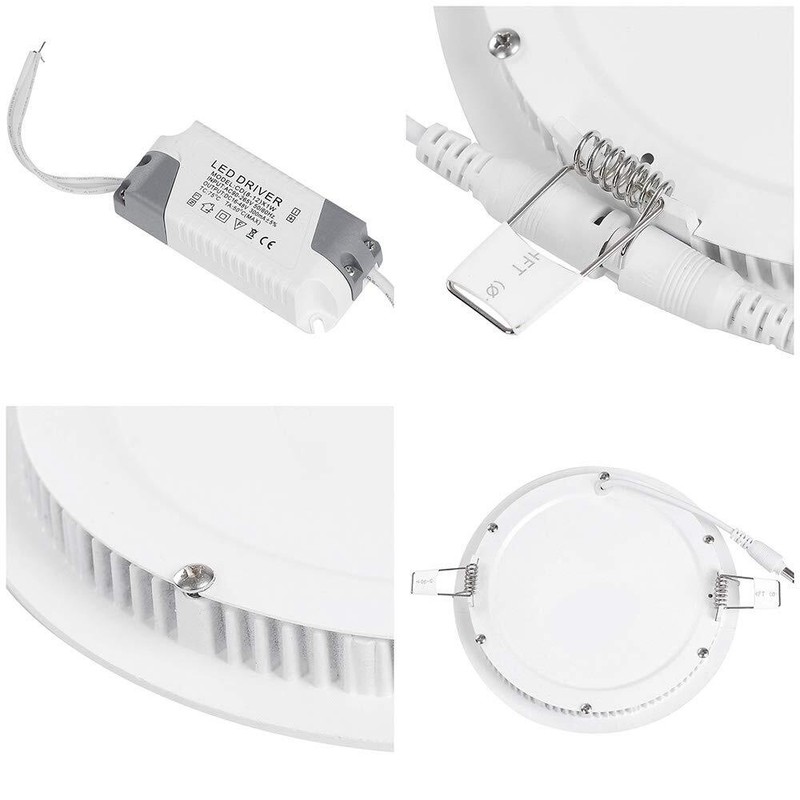 10 Pack 8 INCH Ceiling Light Recessed 6500k Cool White 85v-265v Flat Panel Bulb gallery