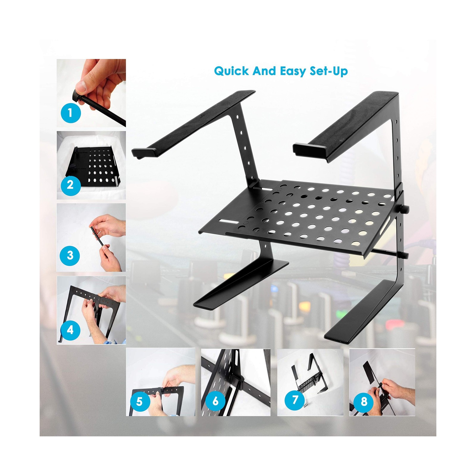 Pyle Portable Adjustable Laptop Stand - 6.3 to 10.9 Inch Standi... Fast USA SHIP gallery