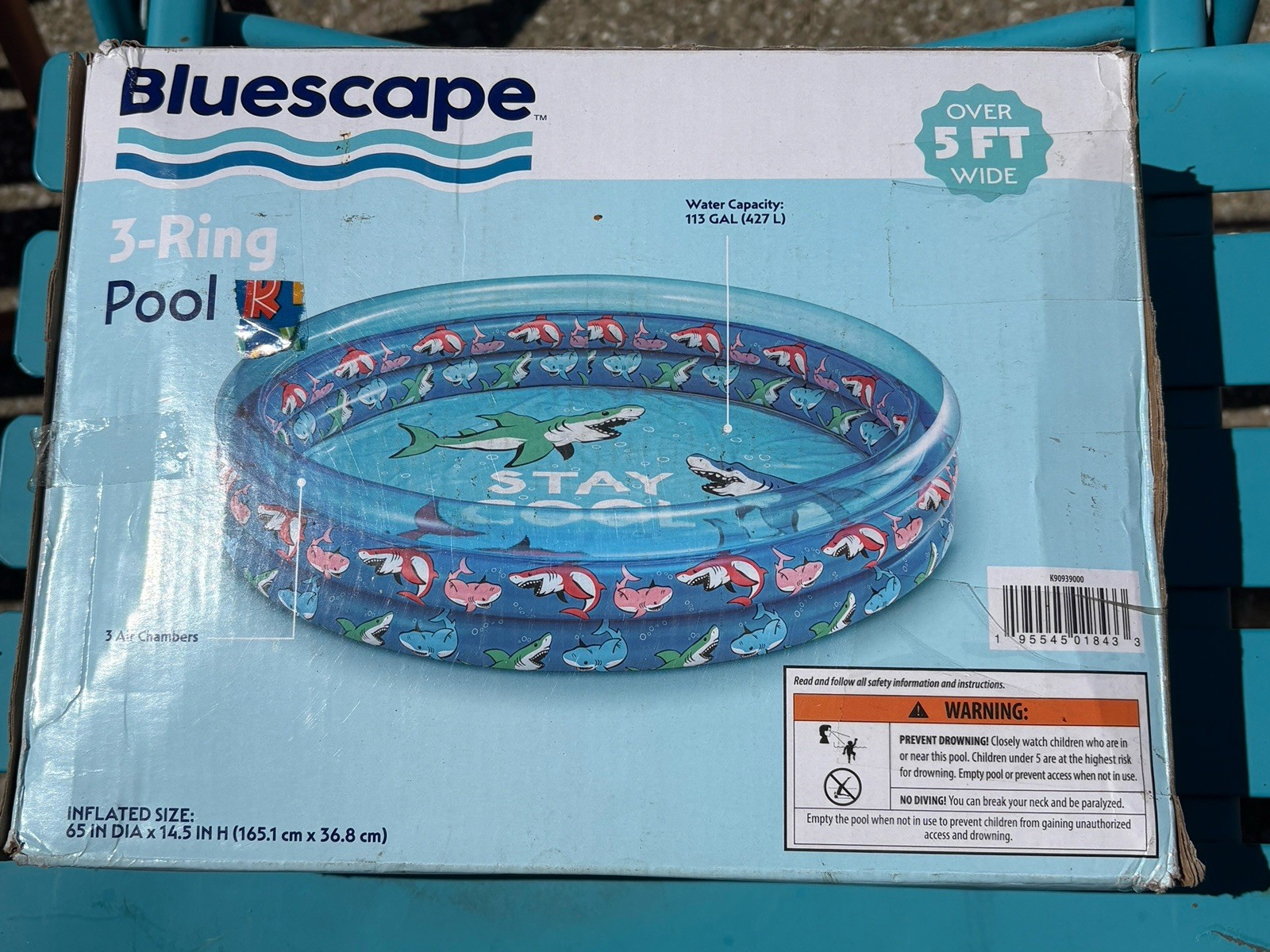 Bluescape Blue Shark Inflatable Swimming Pool for Kids Round Age 2+ 113 Gallon gallery