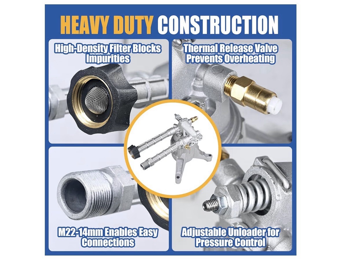TOOLCY 7/8" Shaft Vertical 2500 psi High Pressure Washer Pump 2.5 GPM gallery