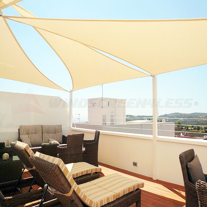 Sun Shade Sail Canopy Triangle UV Block Sunshade For Backyard Deck Outdoor 21-28 gallery