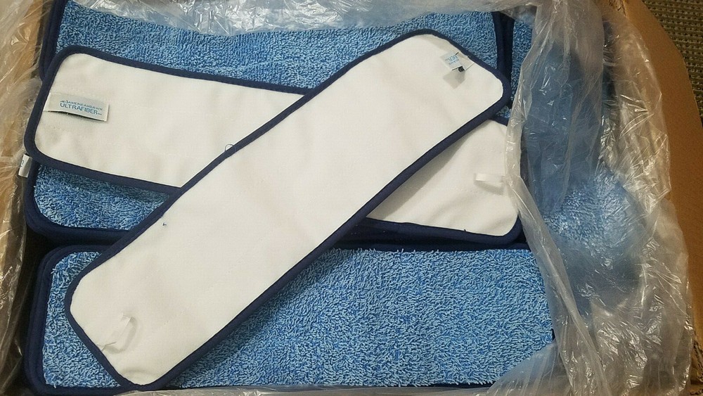 18" Microfiber Mop Replacement Pads Head, Commercial Washable, Wet/Dry 12 Pack